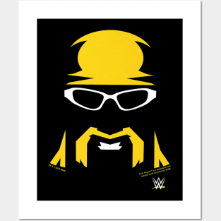 Hulk Hogan Front Portrait Outline Posters and Art